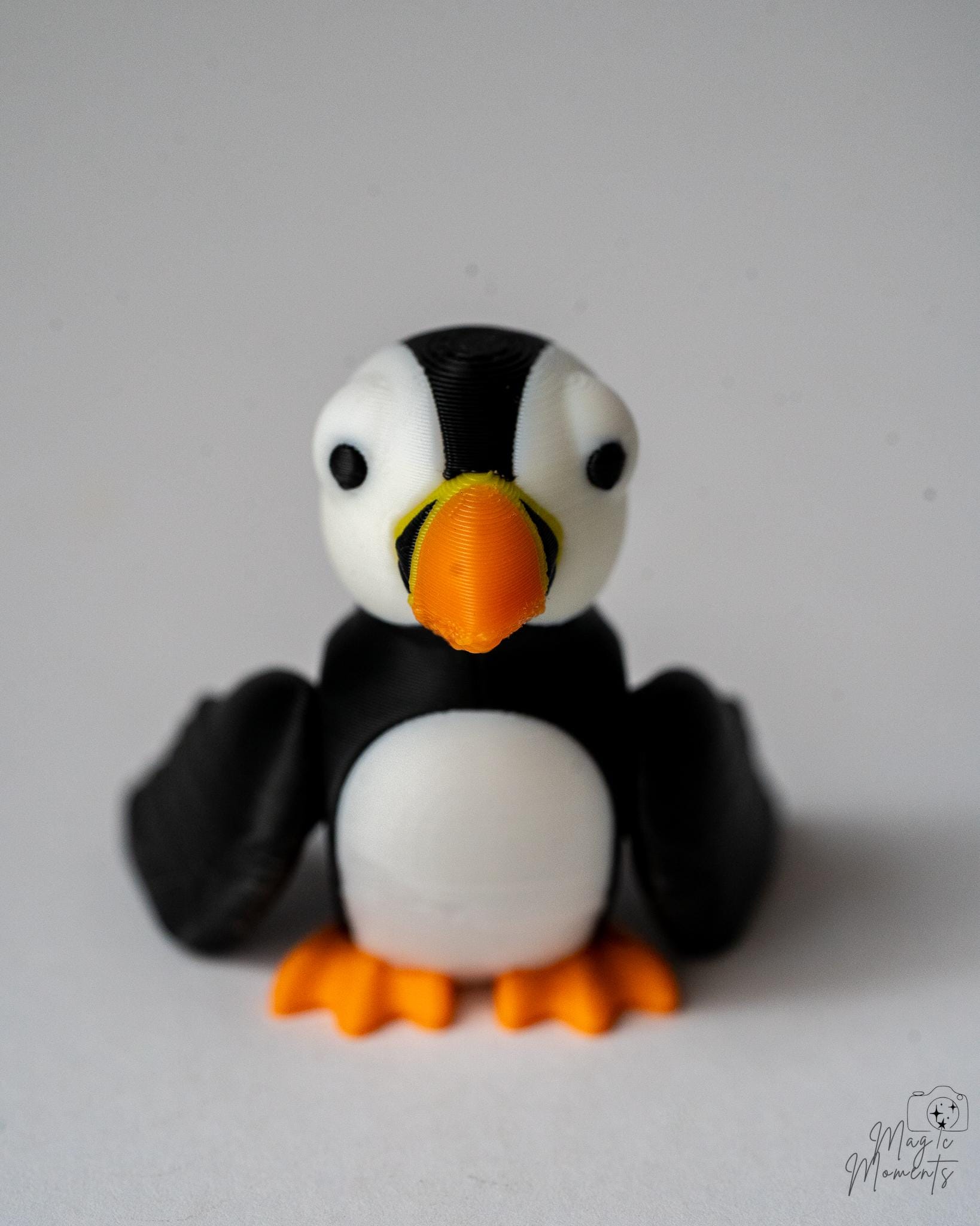 puffin figurine 3d printed cute bird