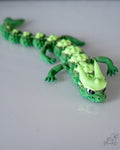 Green fantasy dragon with detailed crystal spikes