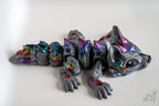 articulated crystal wolf side angle 3d printed flexi wolf