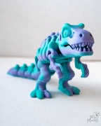 Skeleton dinosaur with articulated flexible body