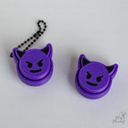 devil emoji keychain 3d printed fidget clicker