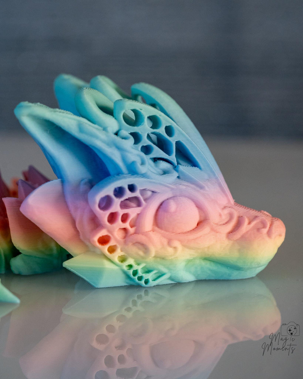 Butterfly Dragon - 3D Printed Articulated Pastel Fantasy Decor