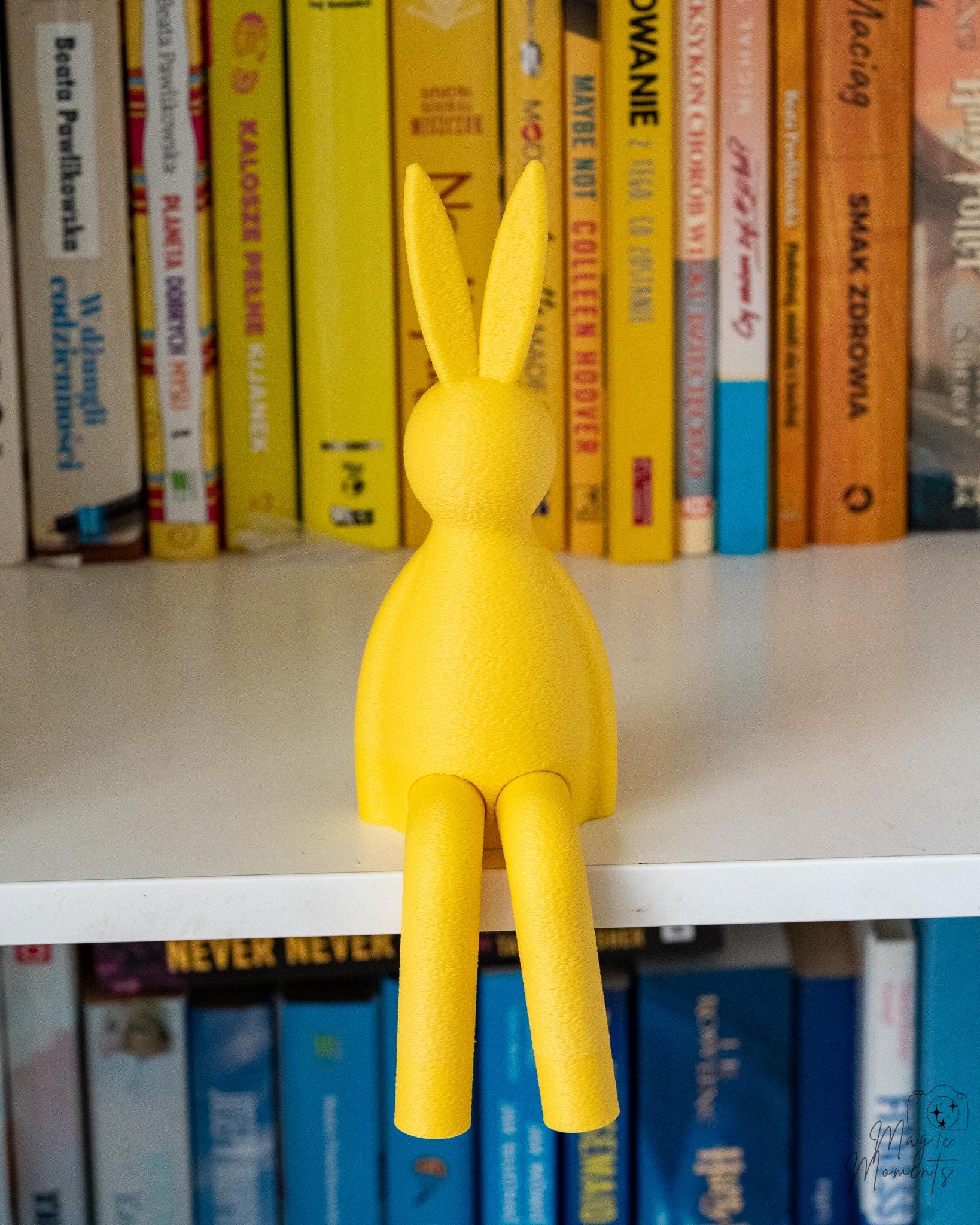 yellow easter bunny shelf sitter 3d printed rabbit decor