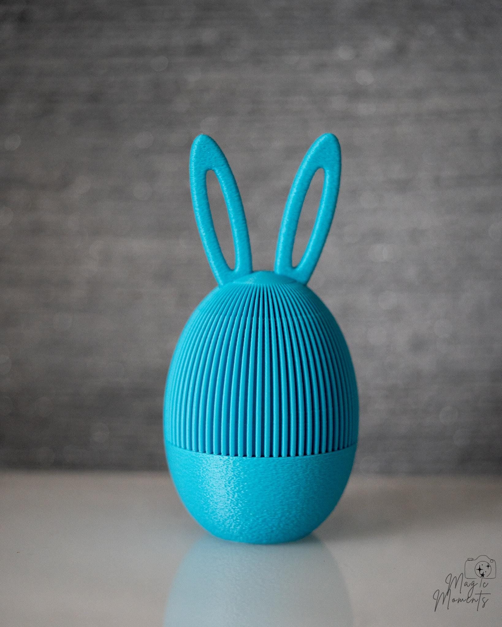 Bunny Egg Container - 3D Printed Easter Rabbit Treat Holder Decor