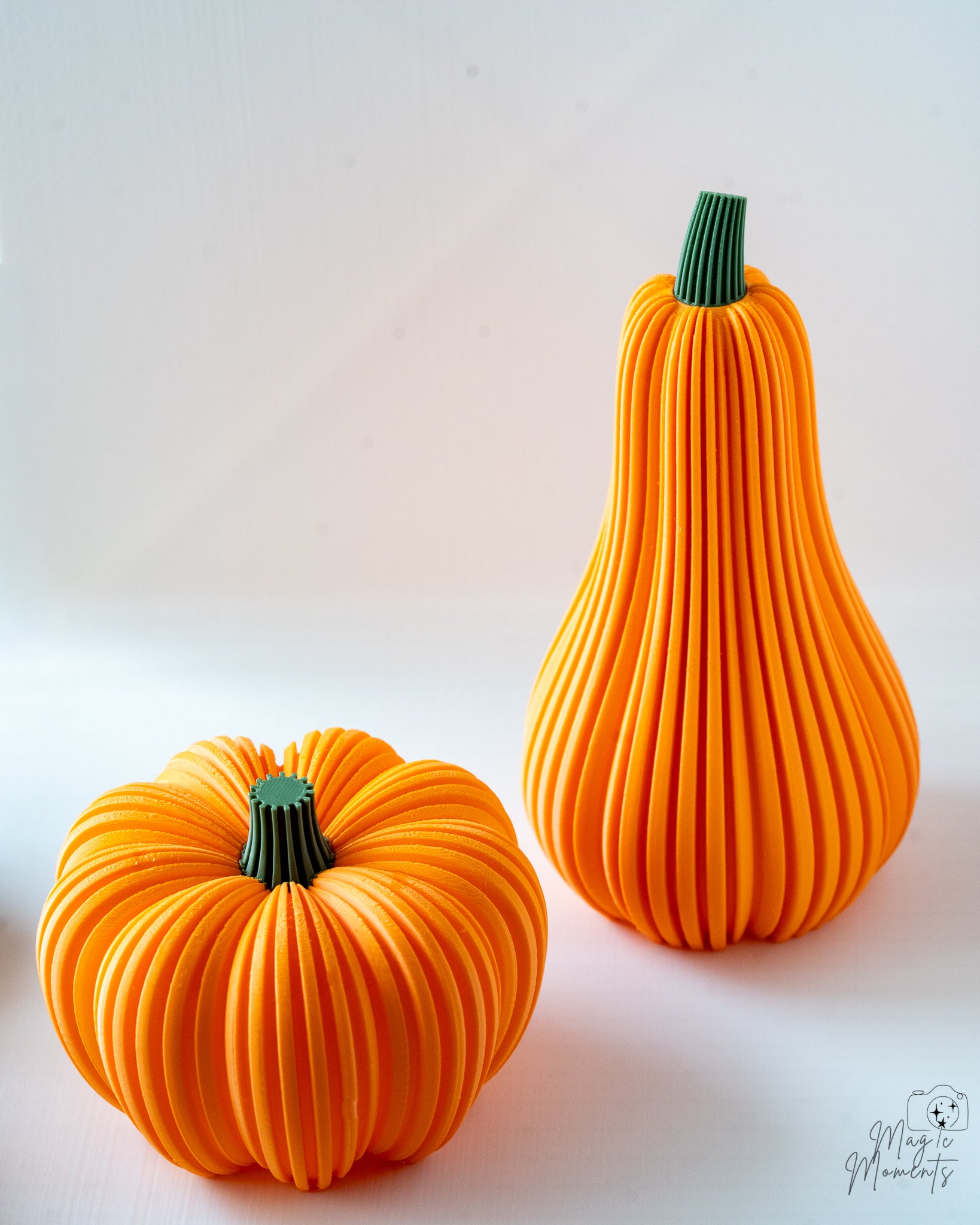 Orange pumpkin and squash autumn decor set