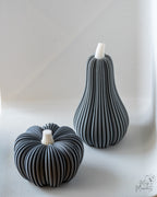 Grey pumpkin and squash autumn decor set