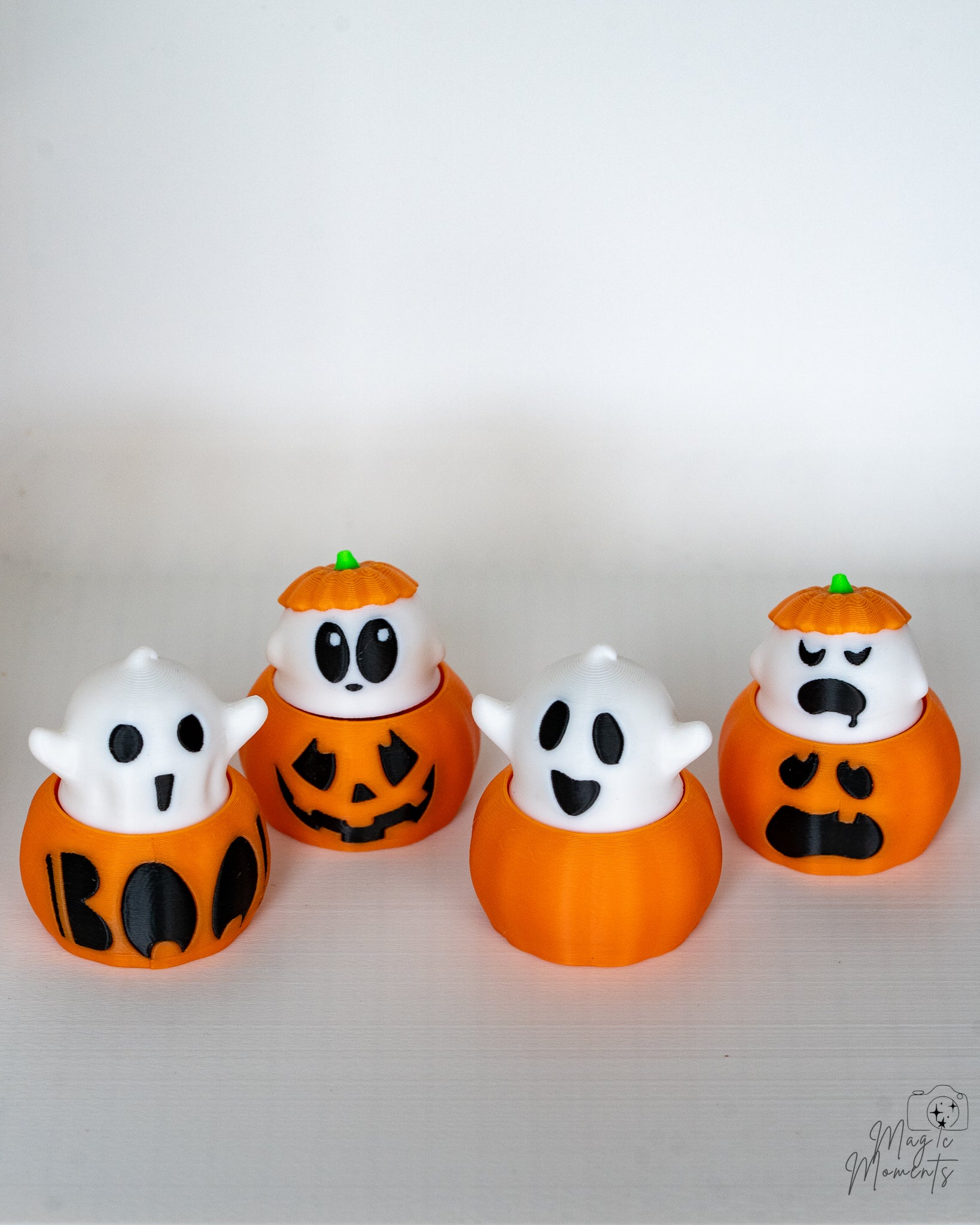 Mini ghost pumpkin clicker figures