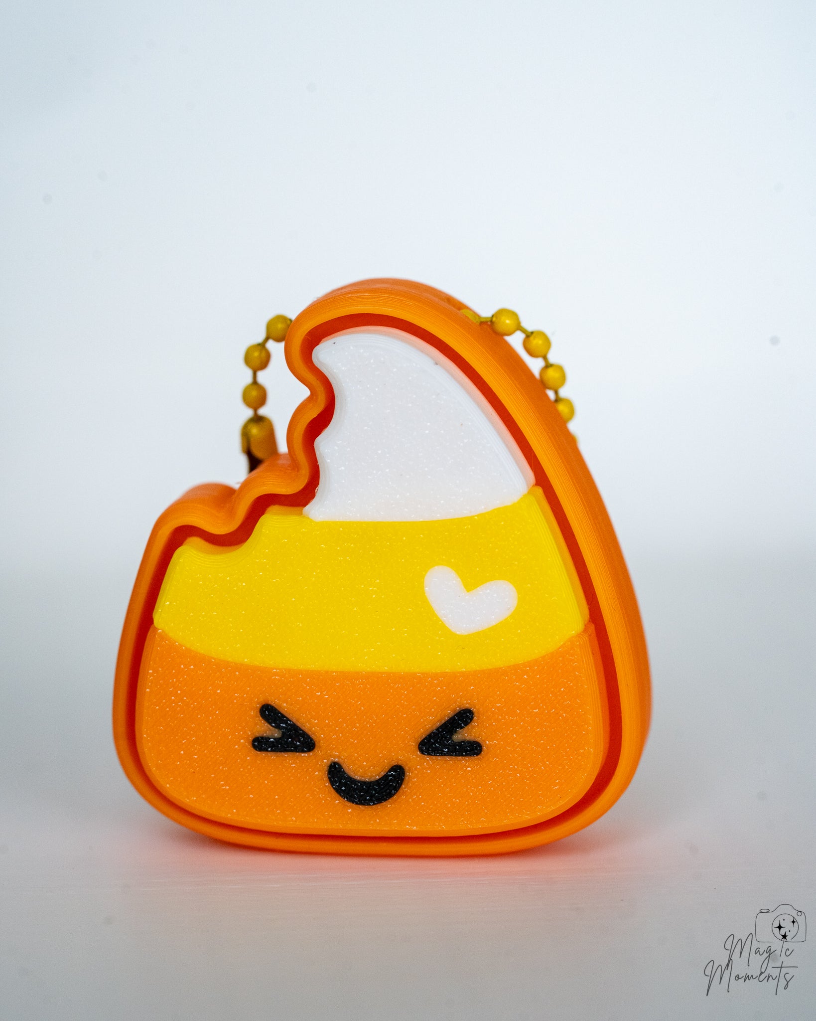 cute candy corn clicker keychain