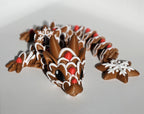 3d printed articulated gingerbread dragon flexible christmas dragon