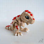 Heart T-rex Dinosaur Figurine - Articulated 3D Printed Valentine Dino