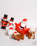 christmas miniature figurine set 3d printed holiday decor