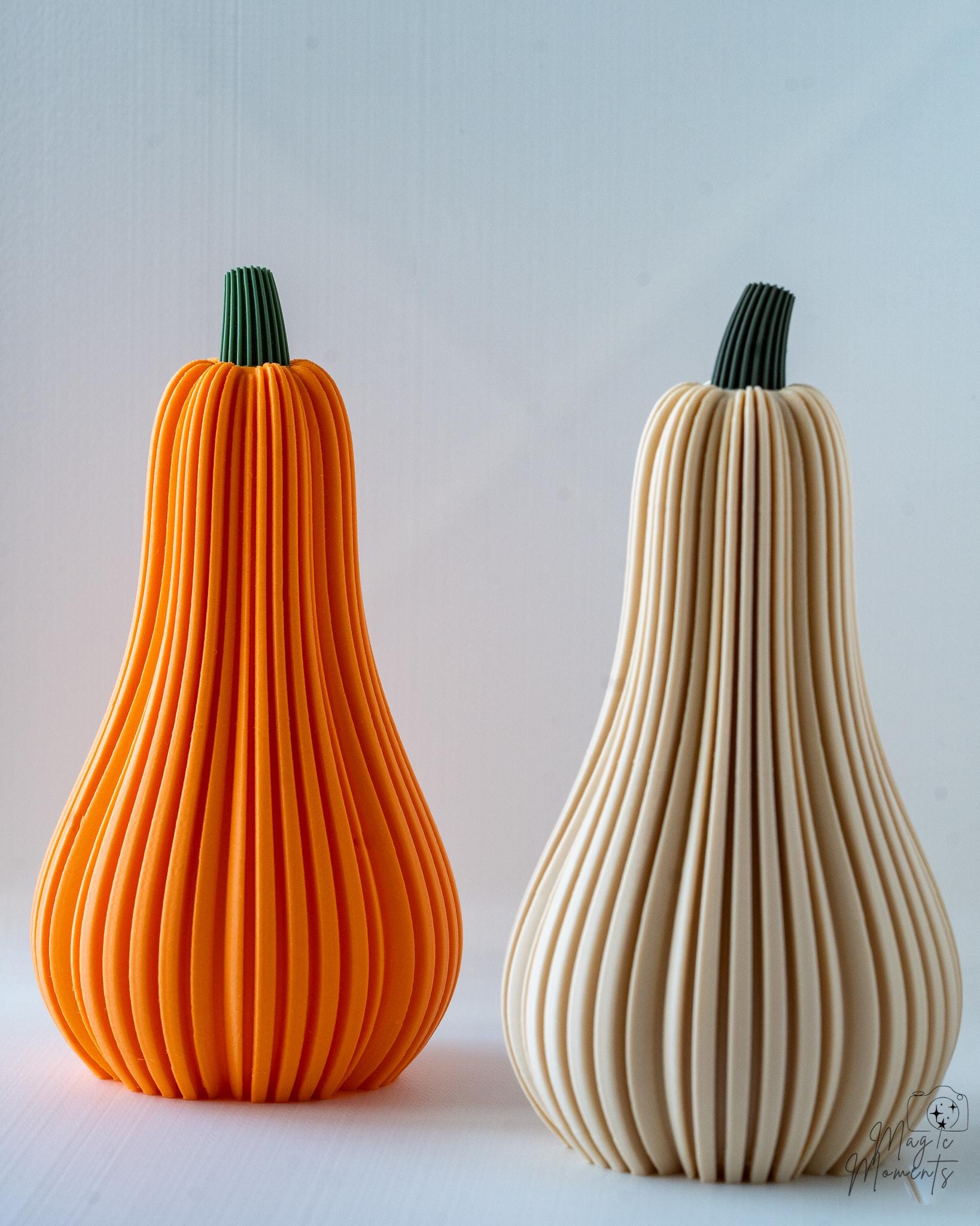 orange and cream butternut squash decor