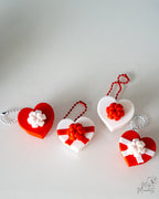 heart gift clicker ornaments
