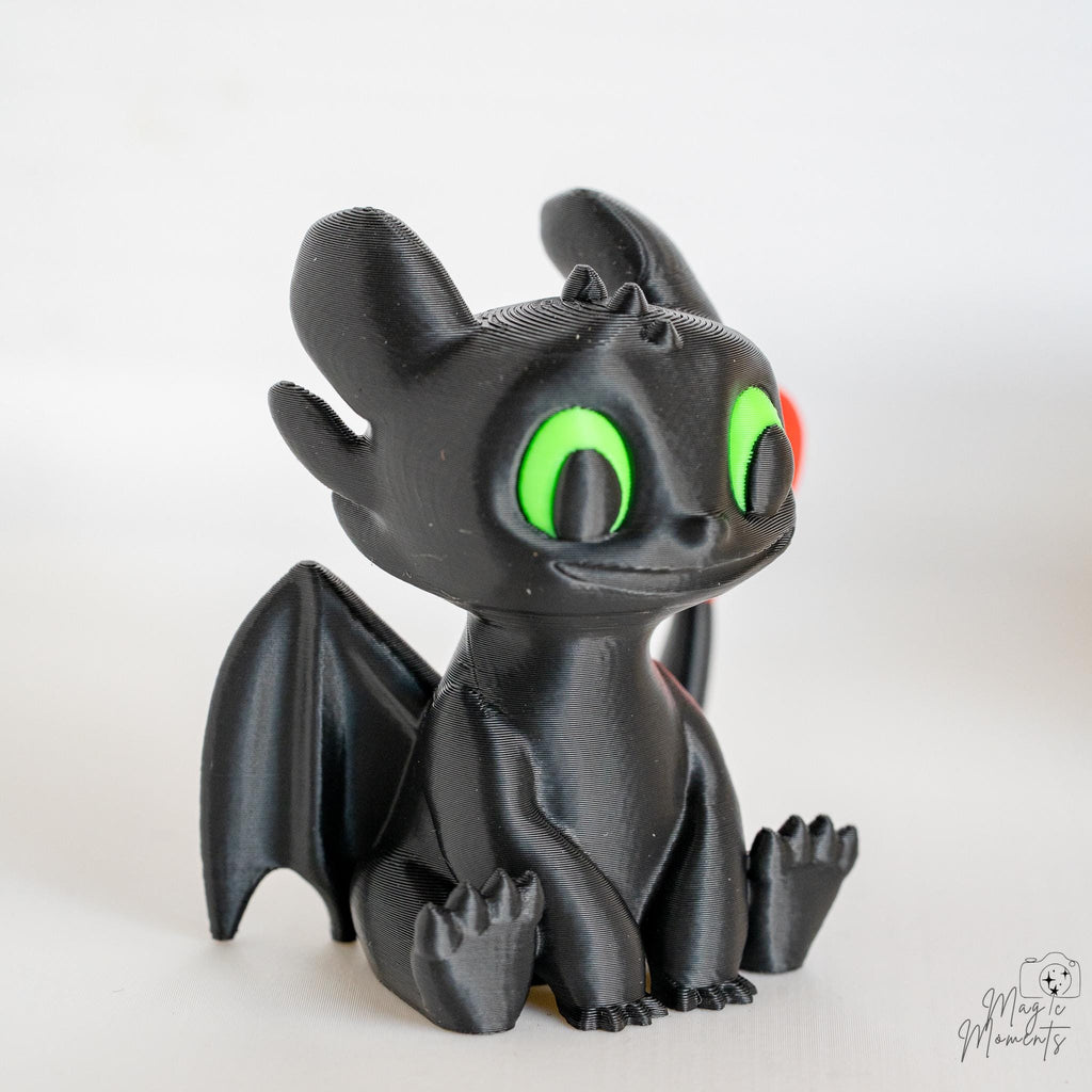 cute black dragon 3d printed fantasy figure