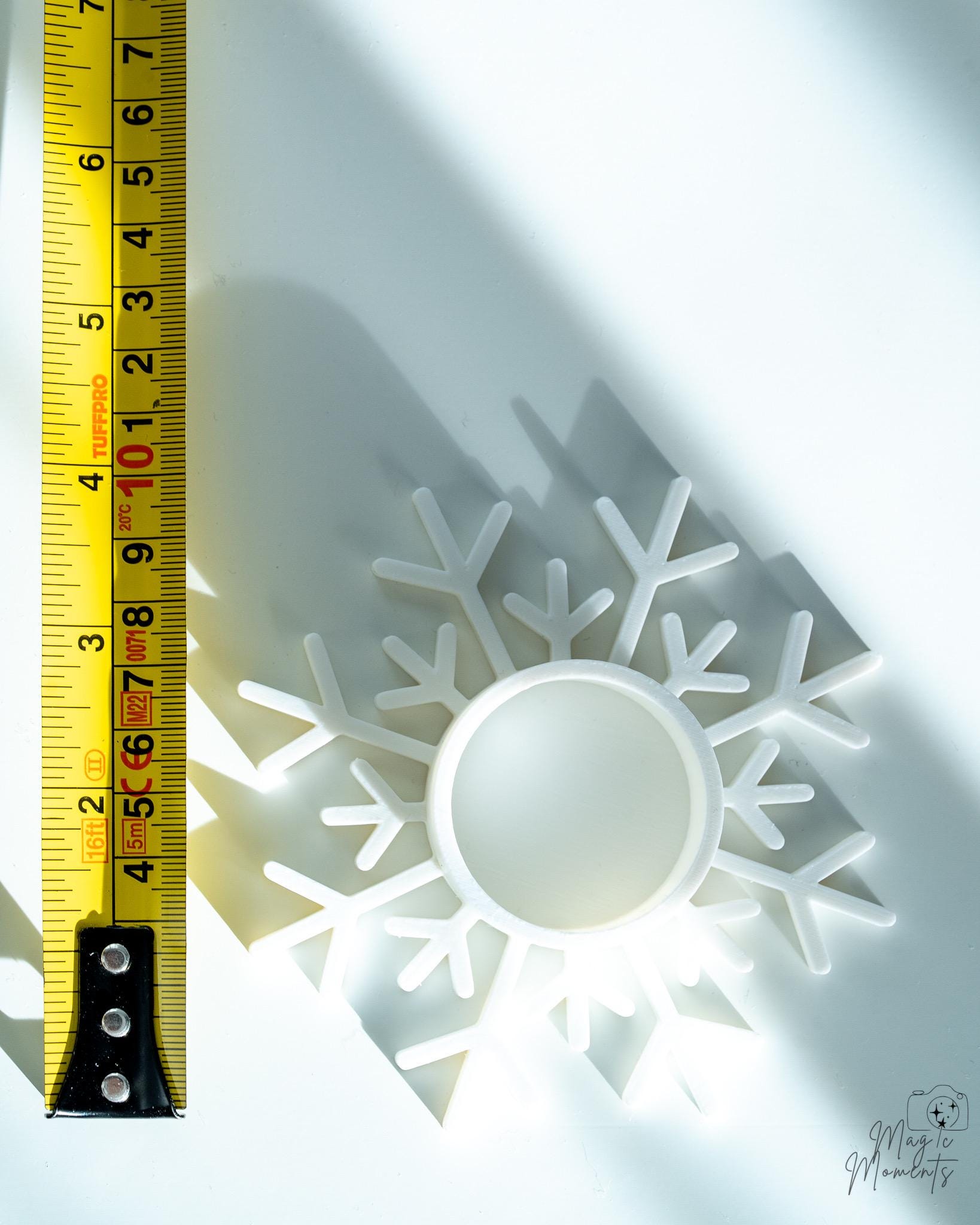 3D printed snowflake candle holders for LED tealights