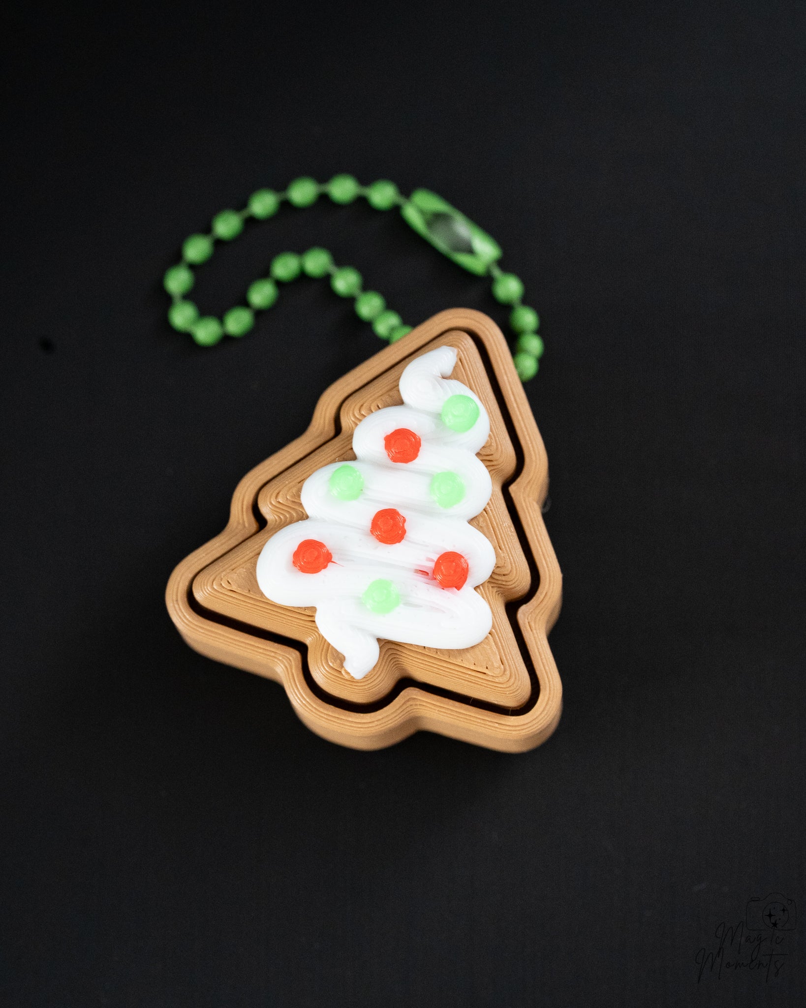 christmas tree gingerbread clicker ornament