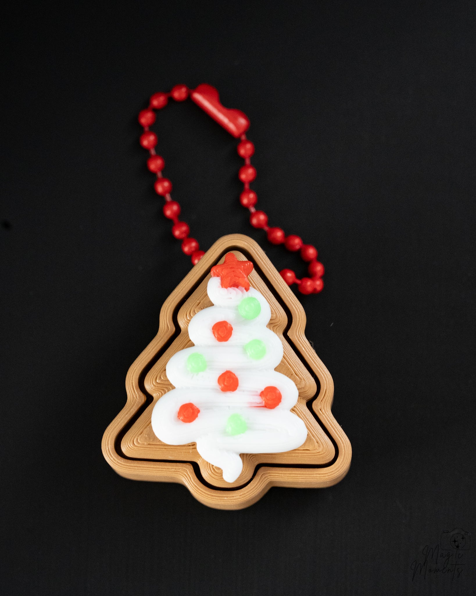 christmas tree gingerbread clicker ornament