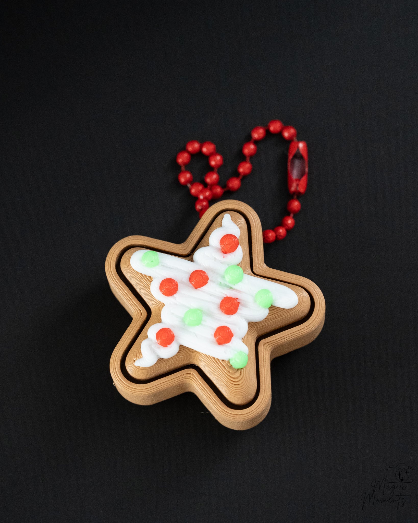 gingerbread star clicker keychain