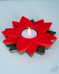 poinsettia tealight holder