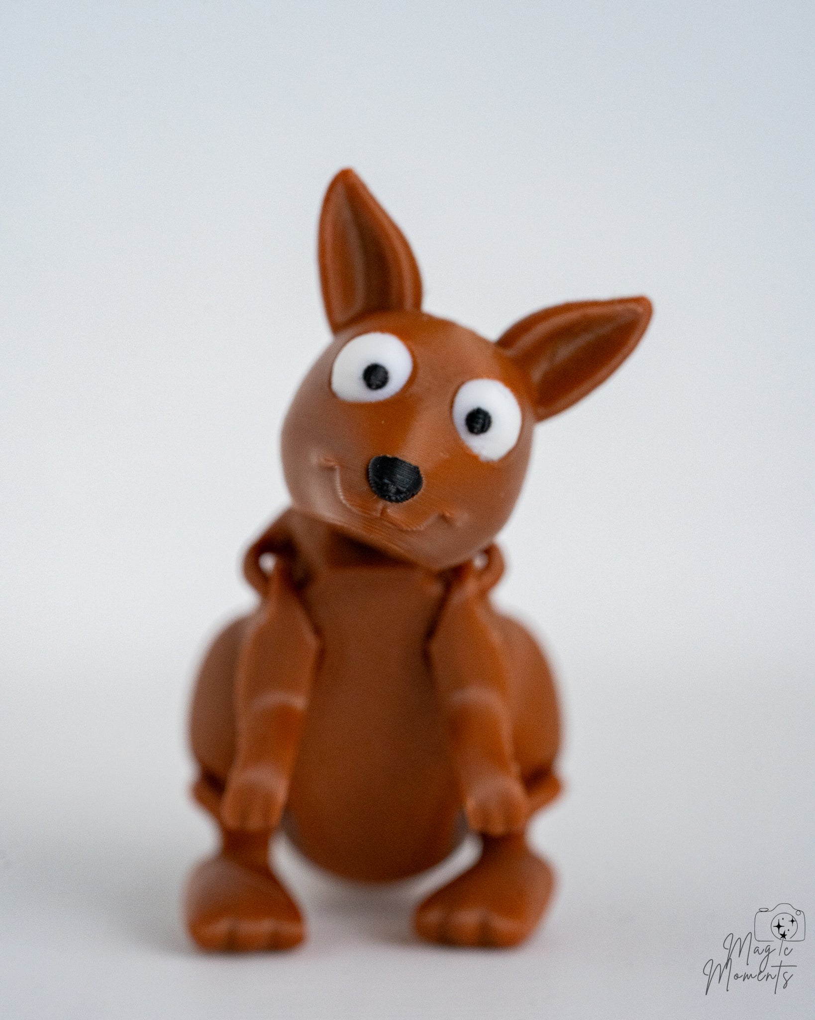 brown kangaroo figurine 3d printed animal decor
