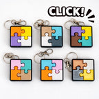 colorful puzzle clicker piece keychain collection