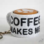Coffee Cup Clickers - Cute 3D Printed Keychain Decorations