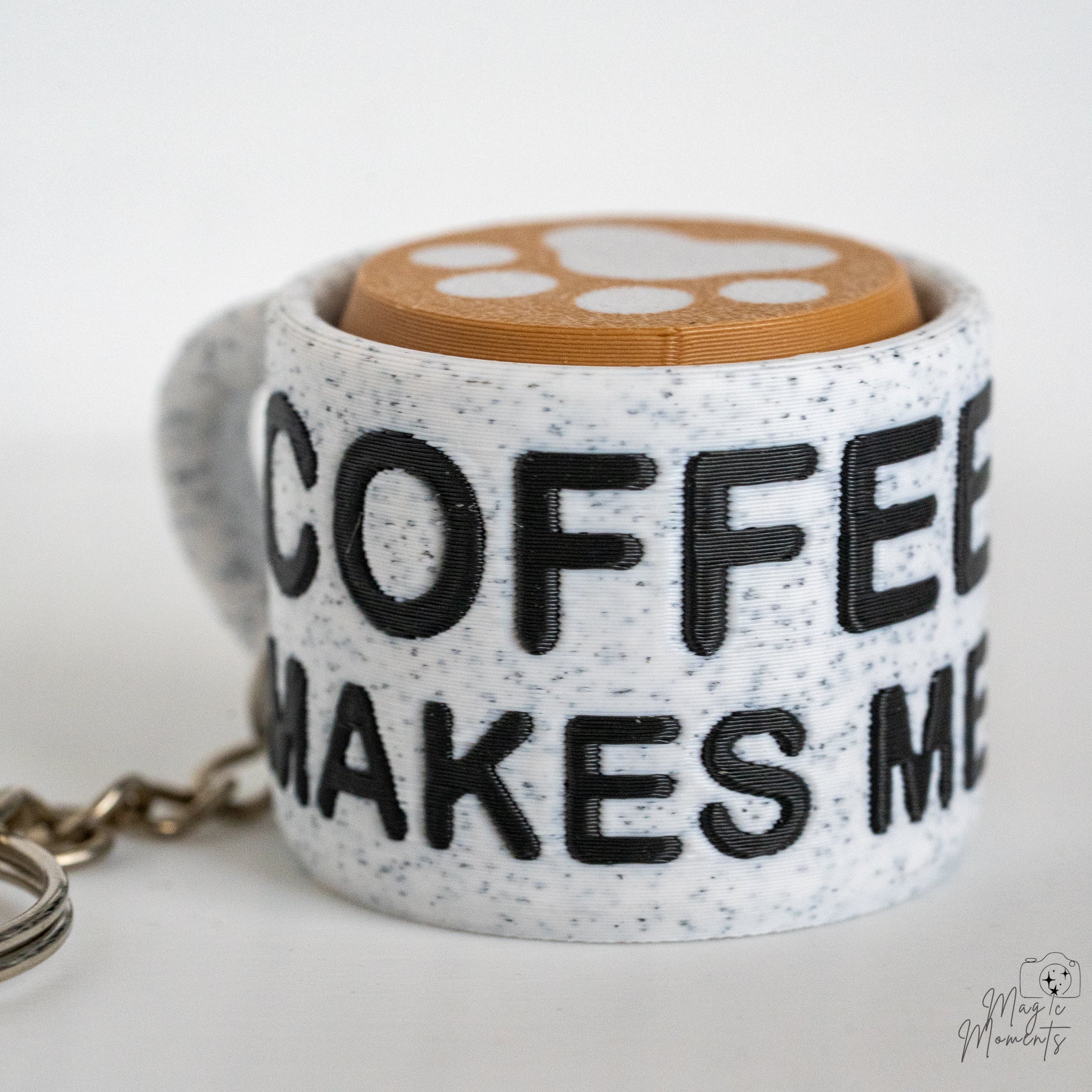 Coffee Cup Clickers - Cute 3D Printed Keychain Decorations