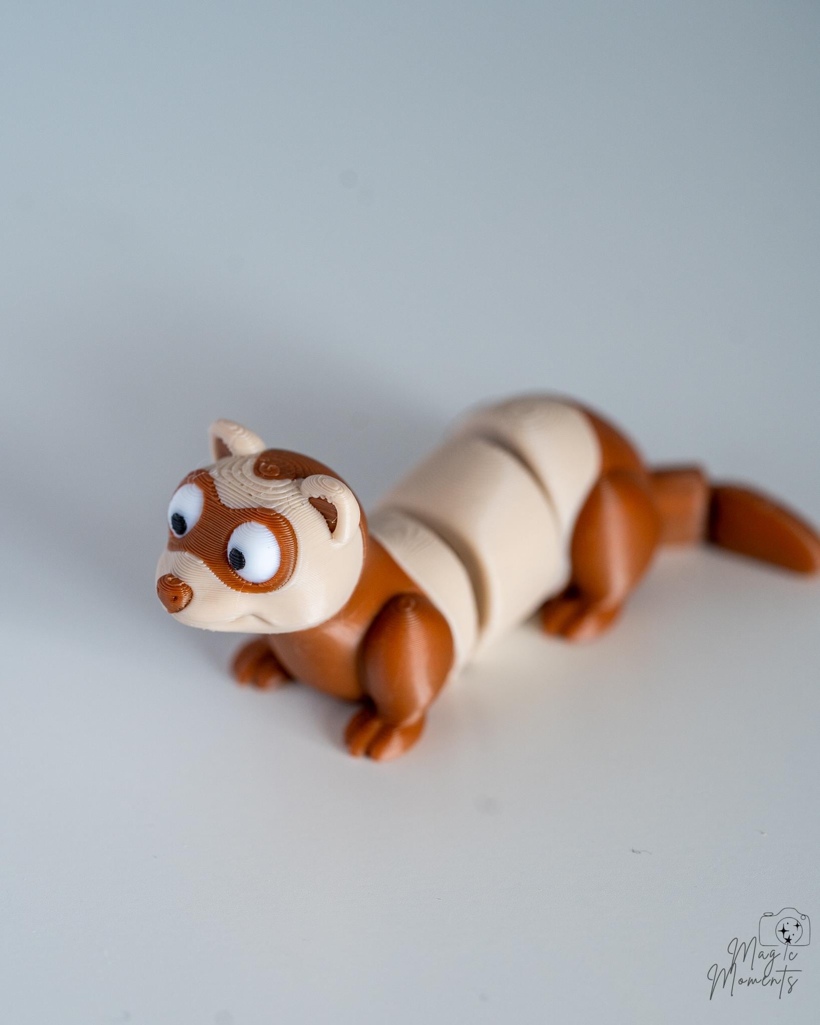 ferret figurine 3d printed woodland animal