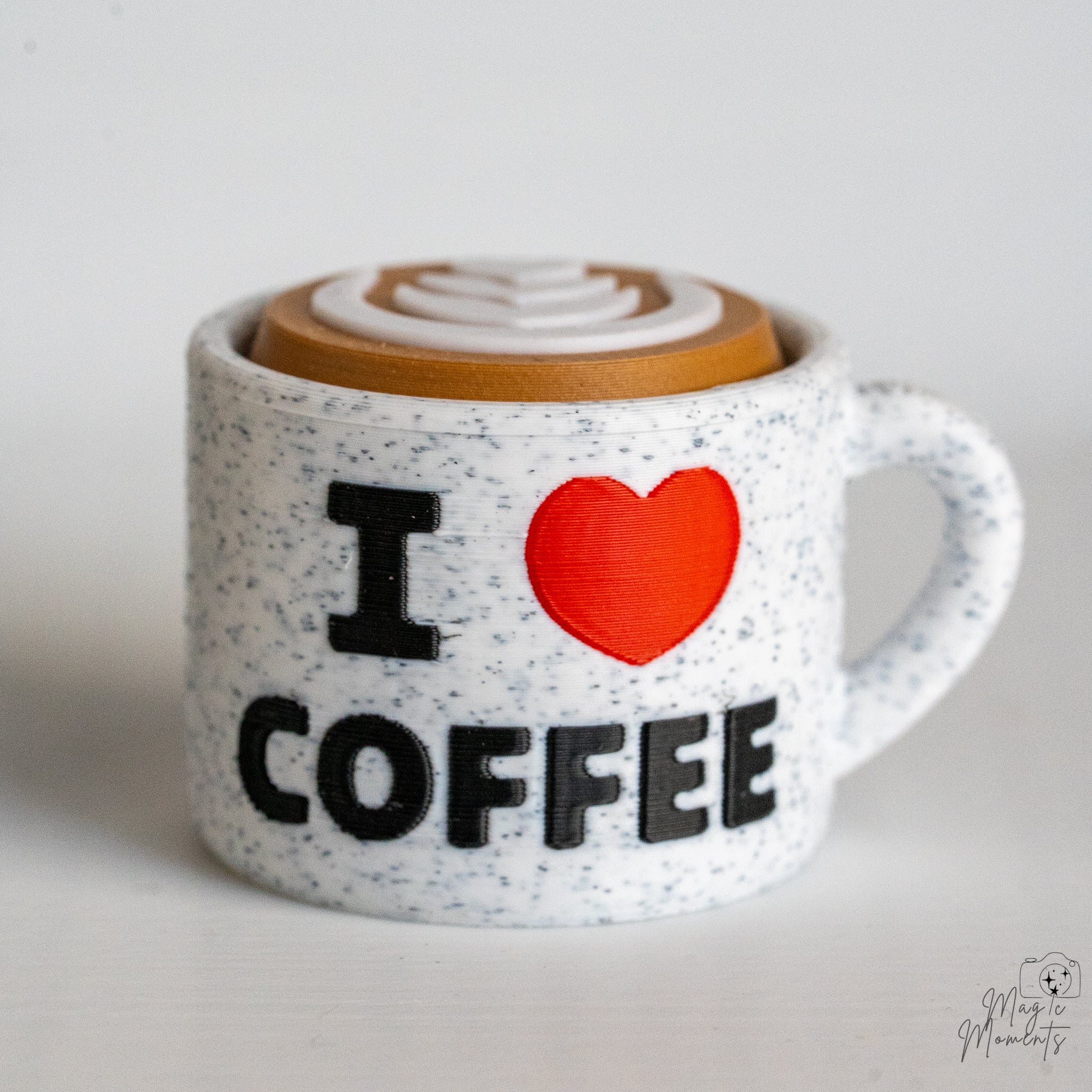 Coffee Cup Clickers - Cute 3D Printed Keychain Decorations