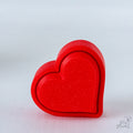 Plain red heart clicker with smooth rounded finish