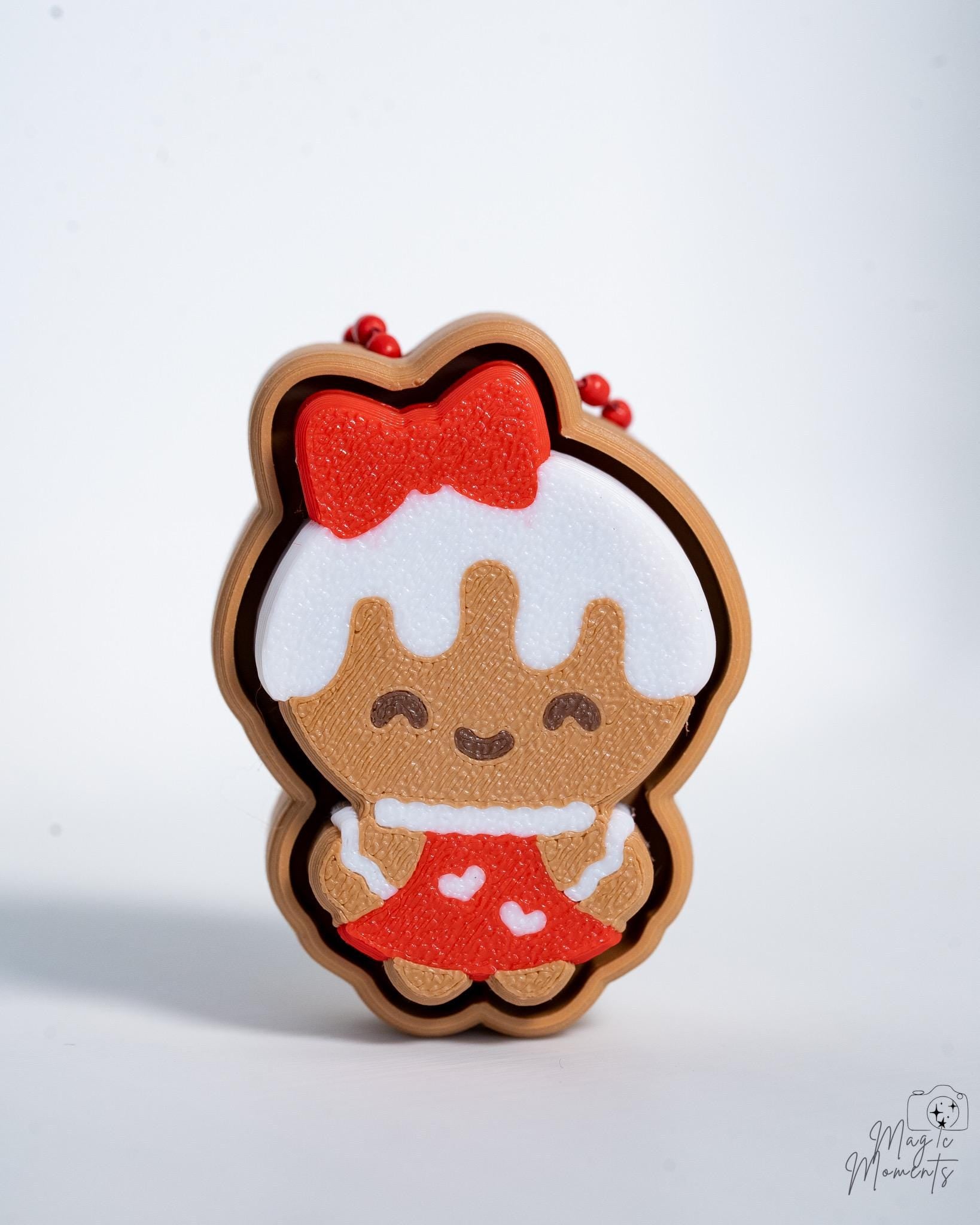 gingerbread girl clicker keychain