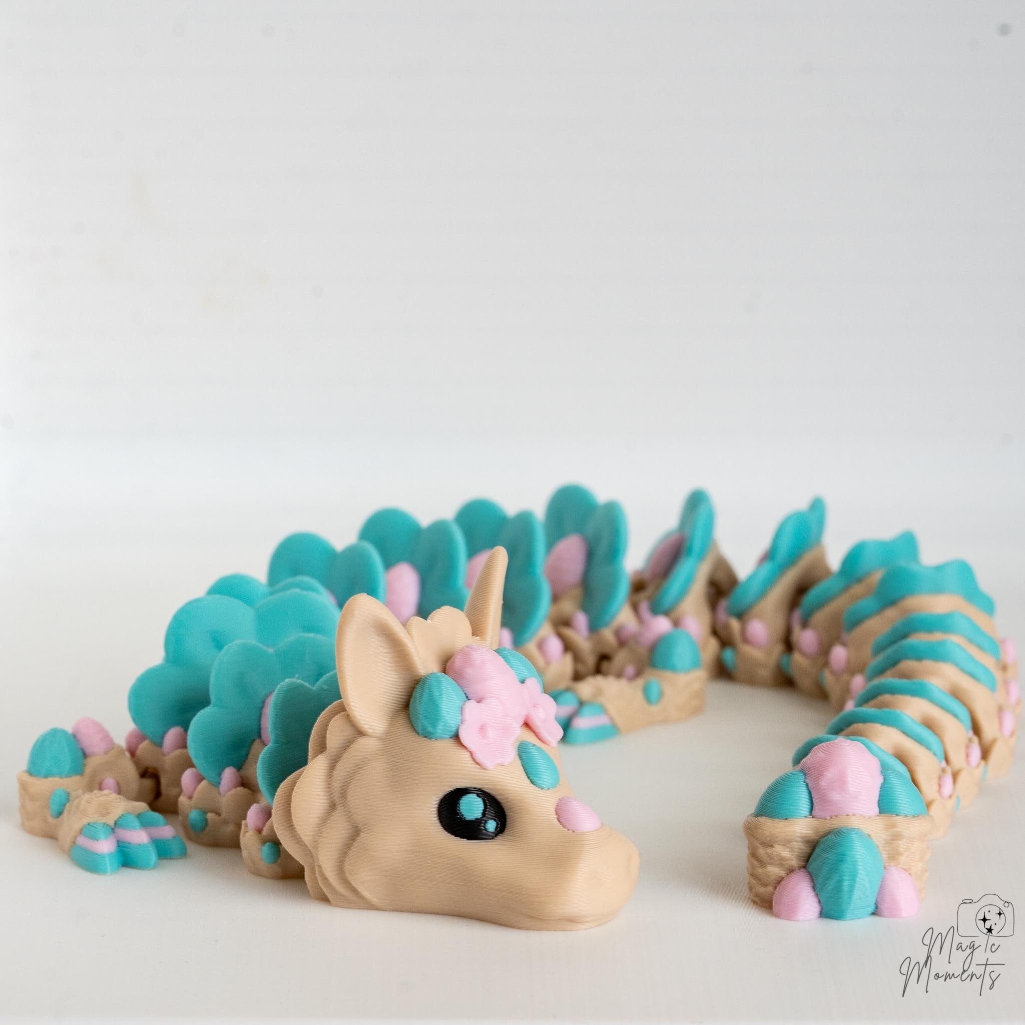 cute pastel dragon 3d printed articulated dragon figure