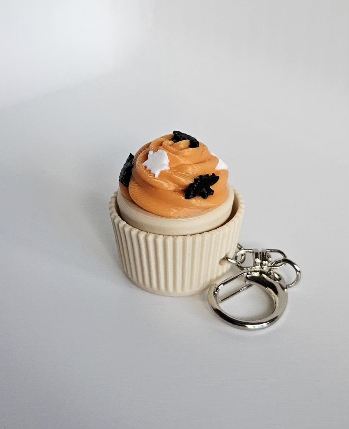 pumpkin cupcake clicker keychain