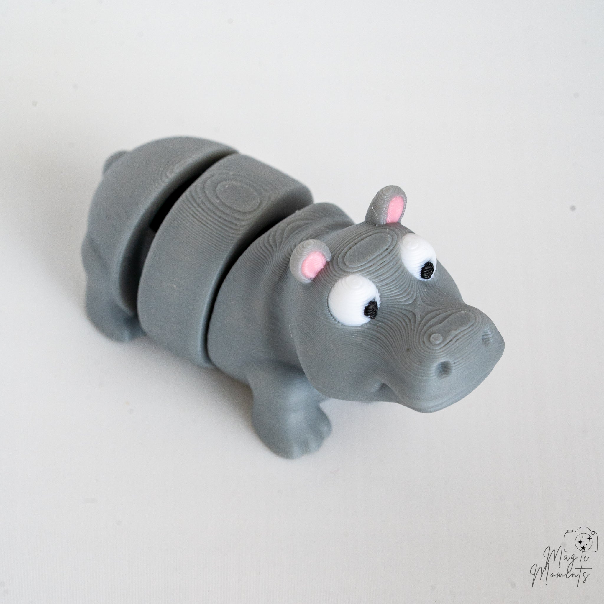 Hippo decorative figure viewed from side