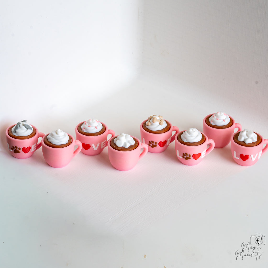 cute coffee cup collection 3d printed mug clickers
