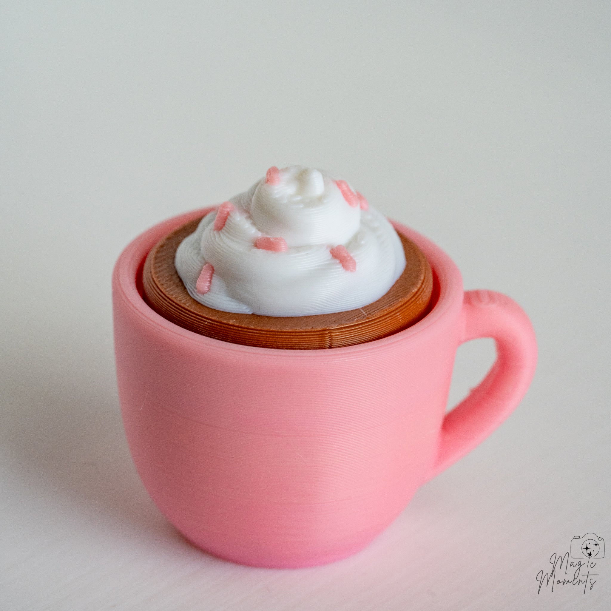 cute whipped cream coffee mug 3d printed clicker