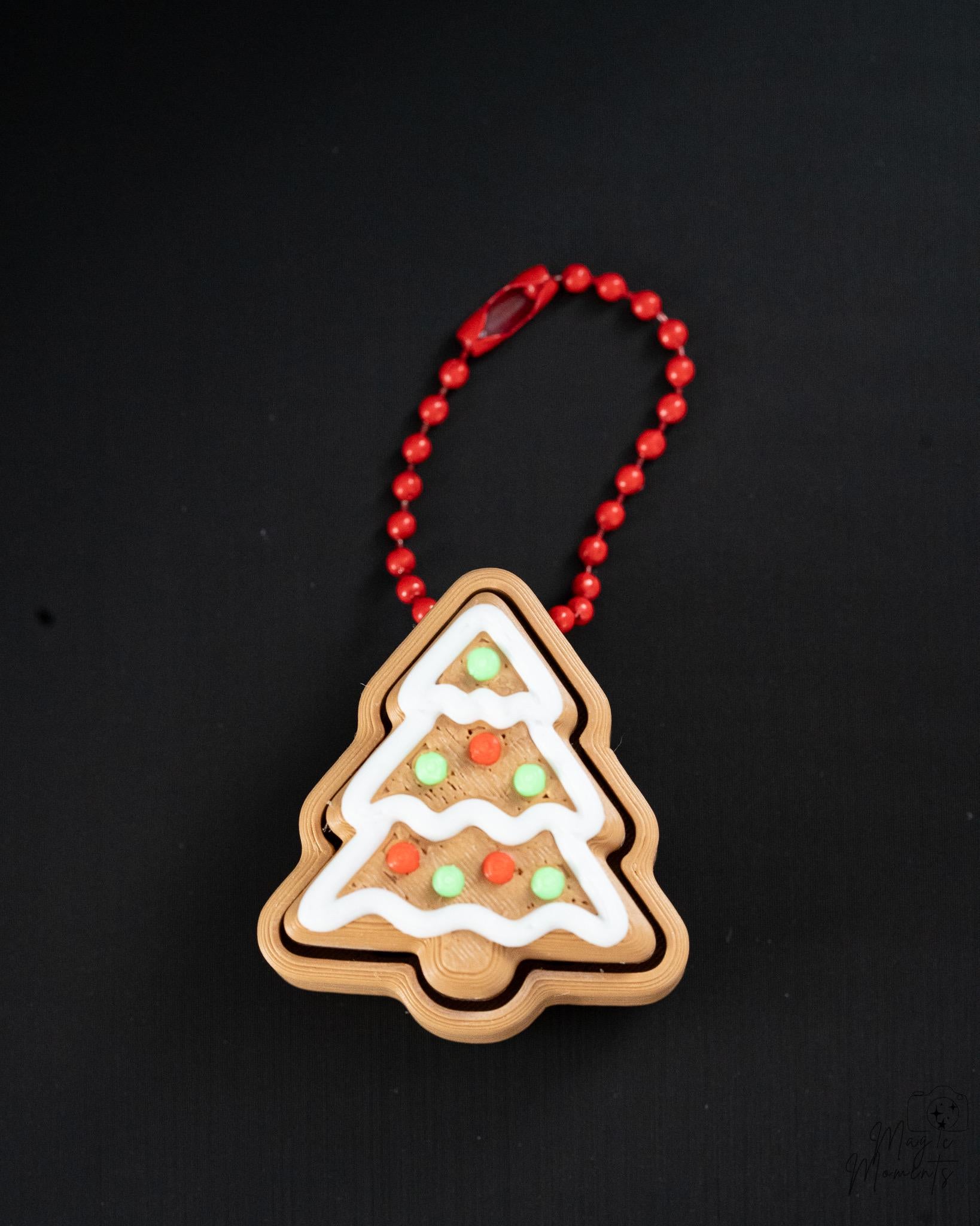 gingerbread christmas tree clicker ornament