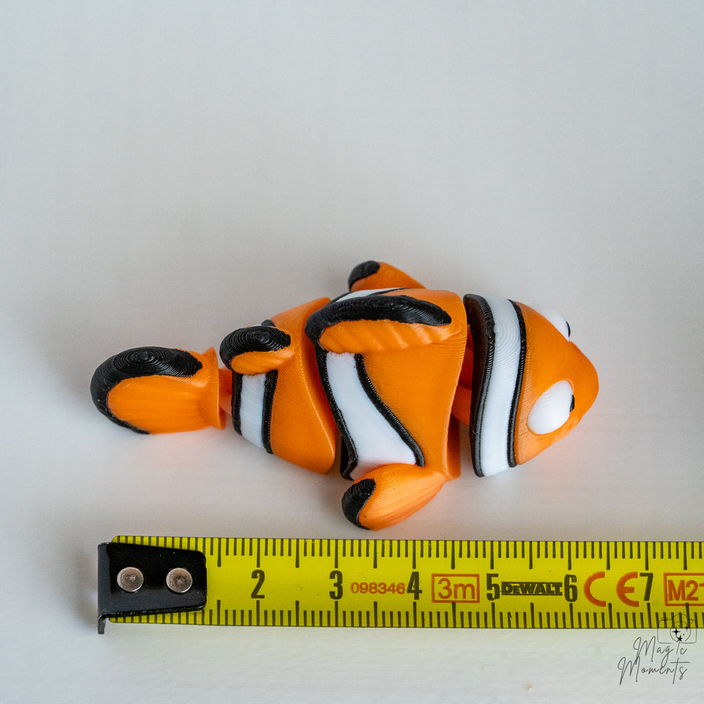Articulated Fish Set - Koi, Salmon & Clownfish 3D Printed Decor
