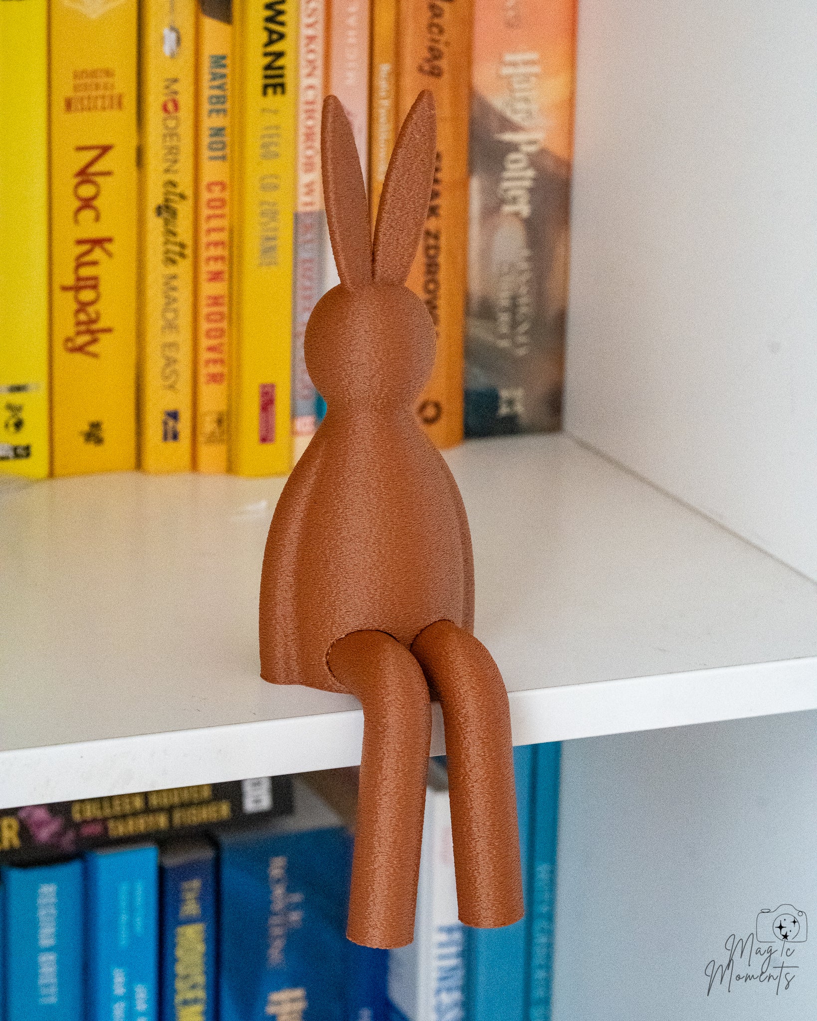 brown easter bunny shelf sitter 3d printed rabbit decor