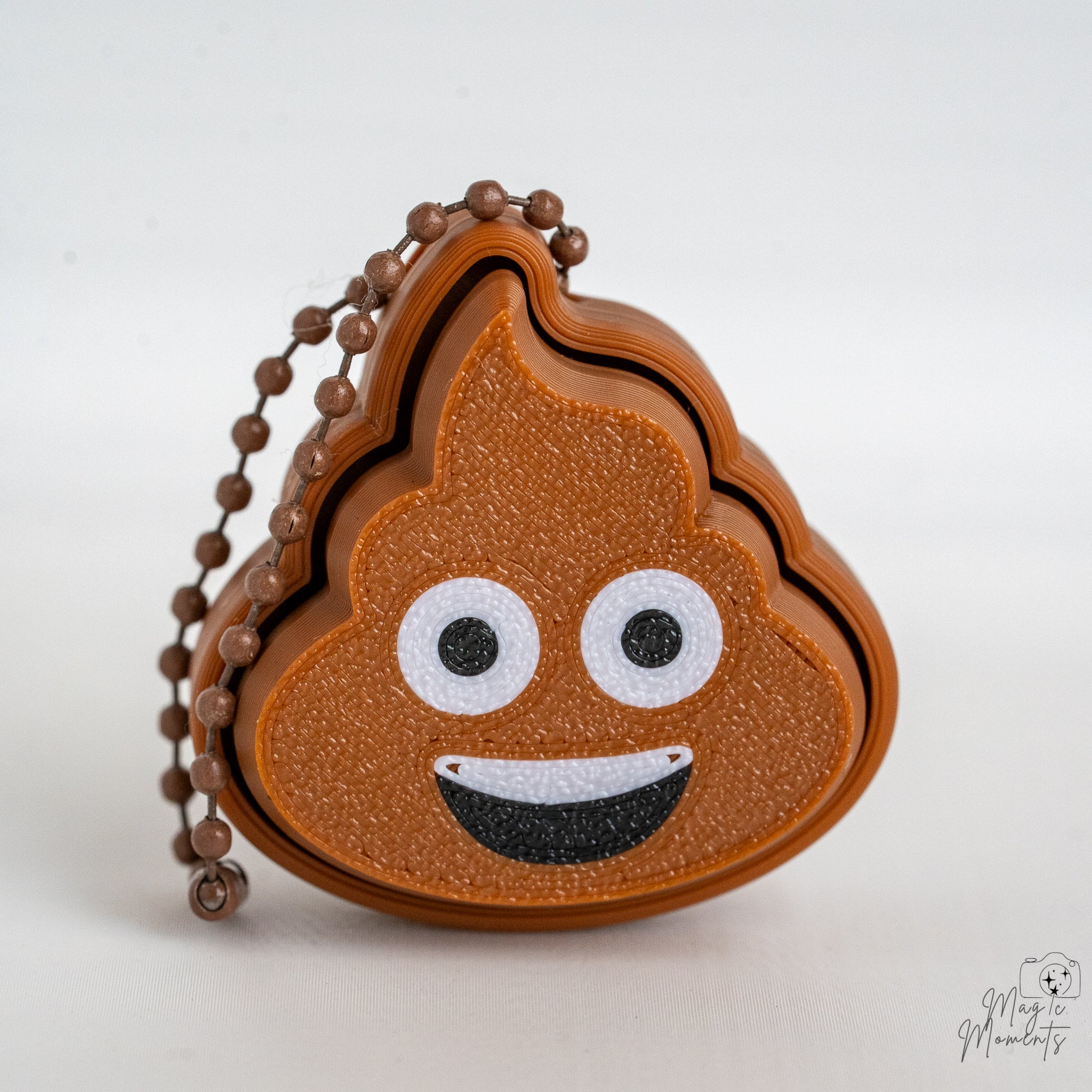 funny poop emoji clicker 3d printed keychain