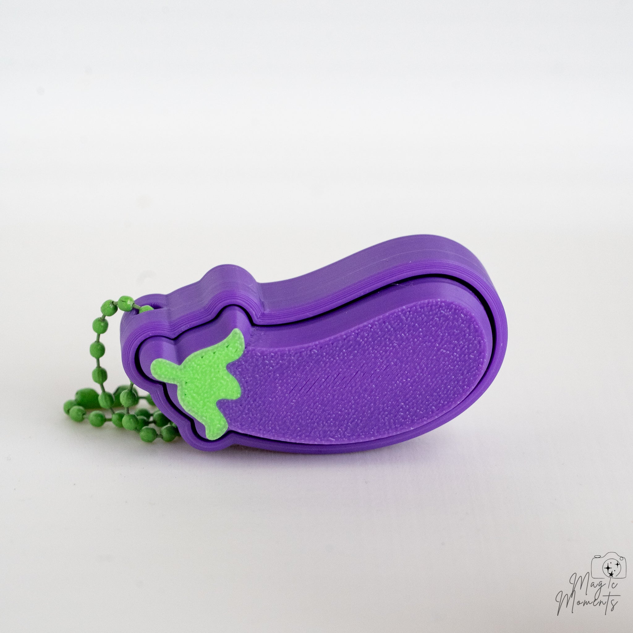 eggplant keychain 3d printed clicker fidget