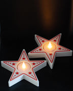 decorative star tealight holder top view