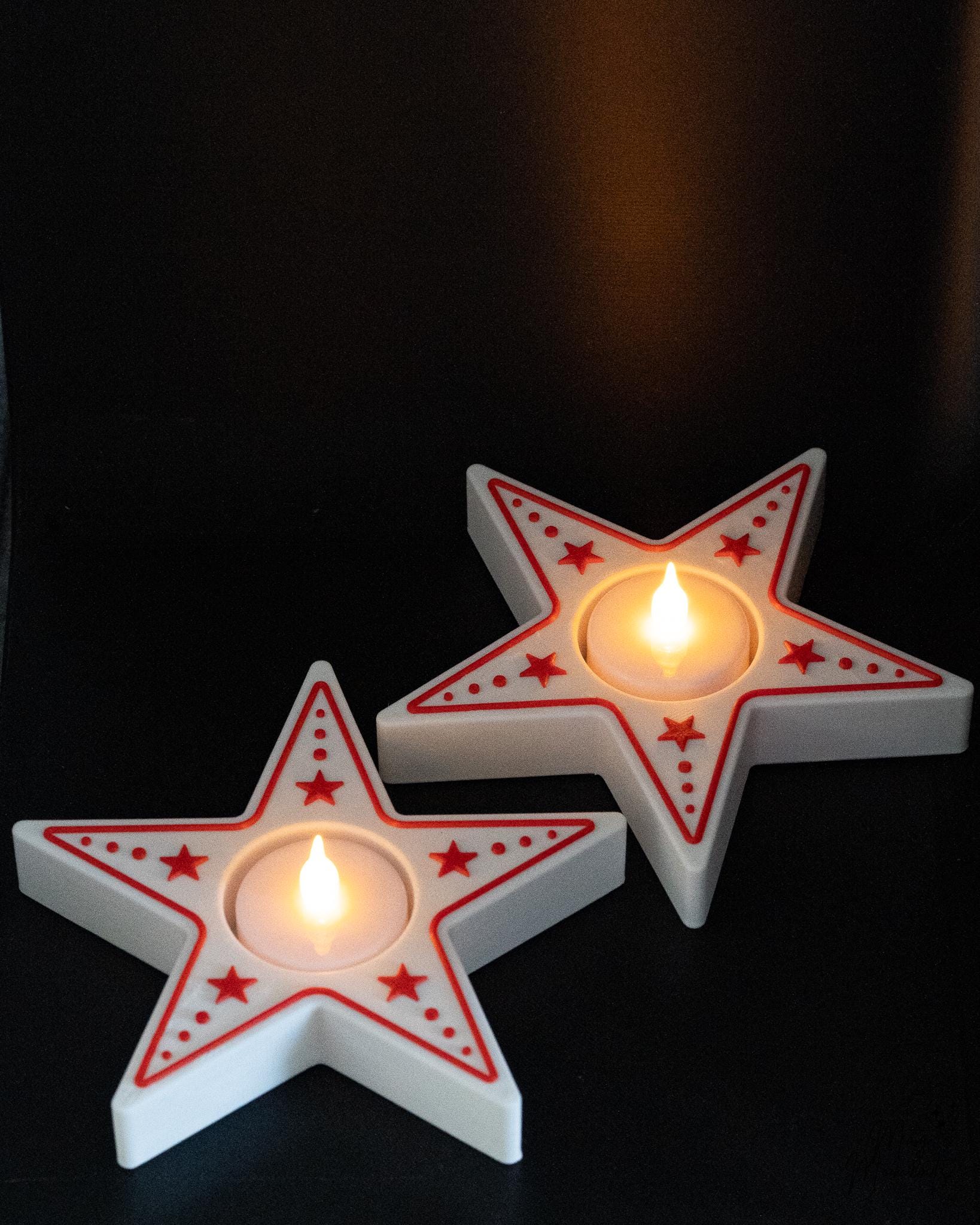 decorative star tealight holder top view