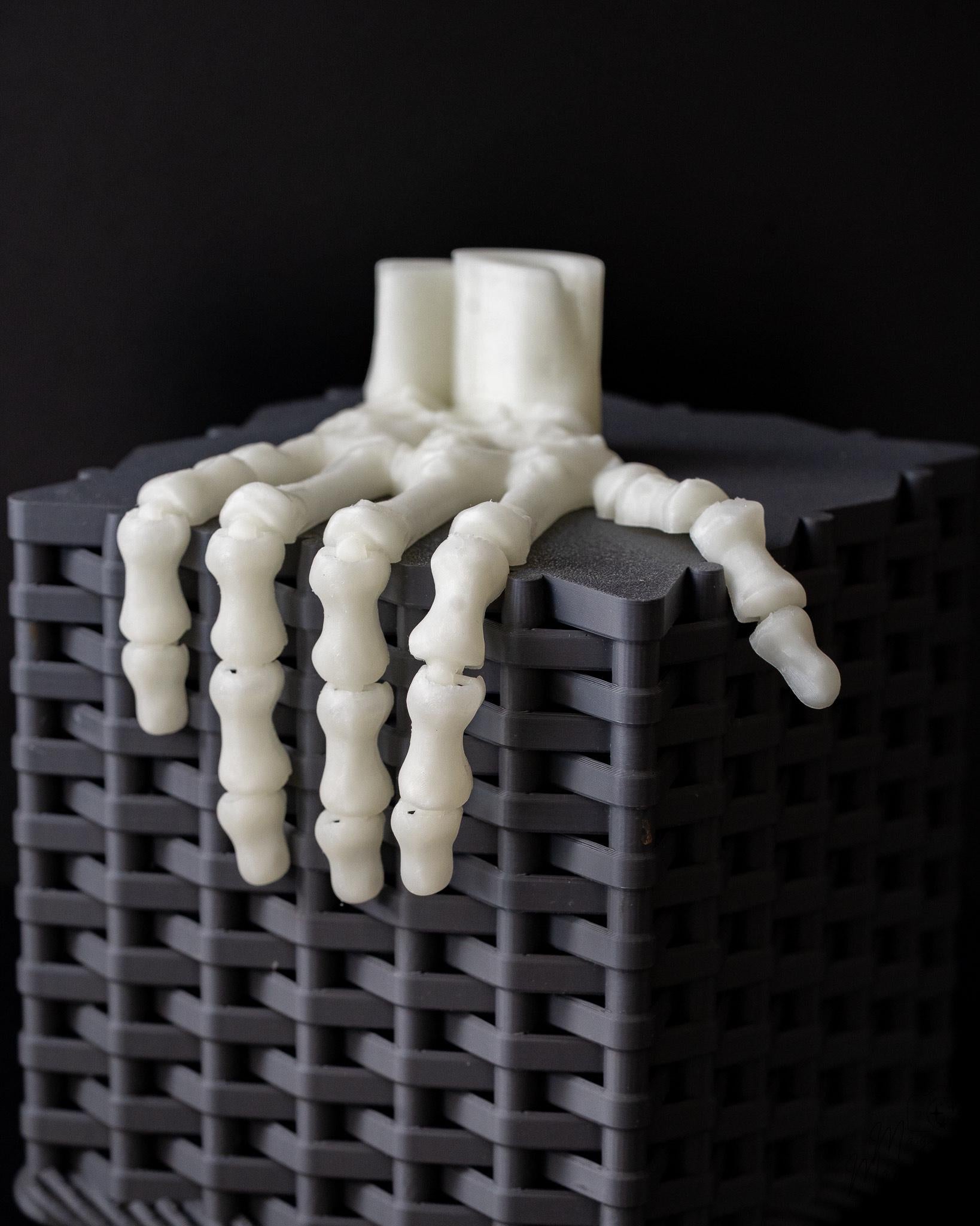 3d printed skeleton hand hanging spooky halloween decor