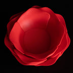 Top view of rose tealight holder with detailed floral design