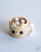 latte coffee clicker keychain