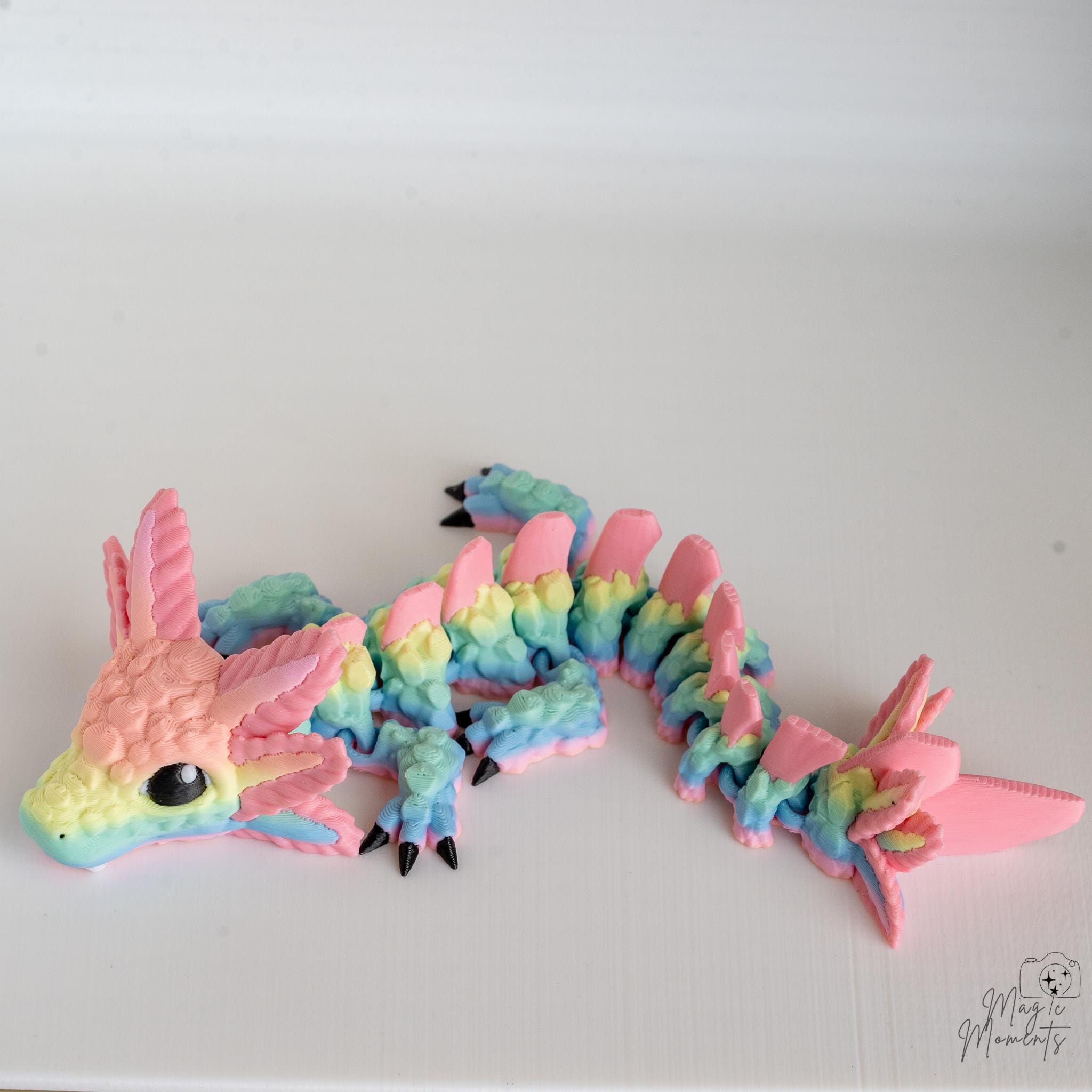 Axolotl Dragon - Articulated 3D Printed Fantasy Axolotl Figure