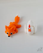 fox and chicken collection 3d printed animal figures