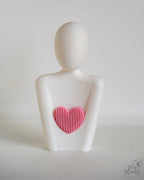 Heart Figurine Modern Love Sculpture Romantic Gift Minimalist Home Decor