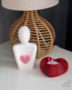 Heart Figurine Modern Love Sculpture Romantic Gift Minimalist Home Decor